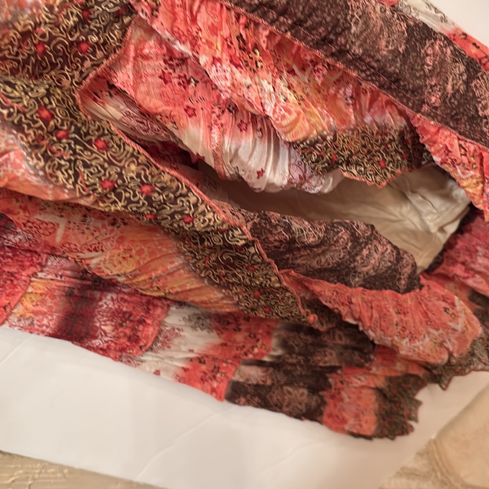 NWT Christopher and Banks, Bohemian Multicolor Maxi Skirt S colorful Fall - Picture 9 of 10